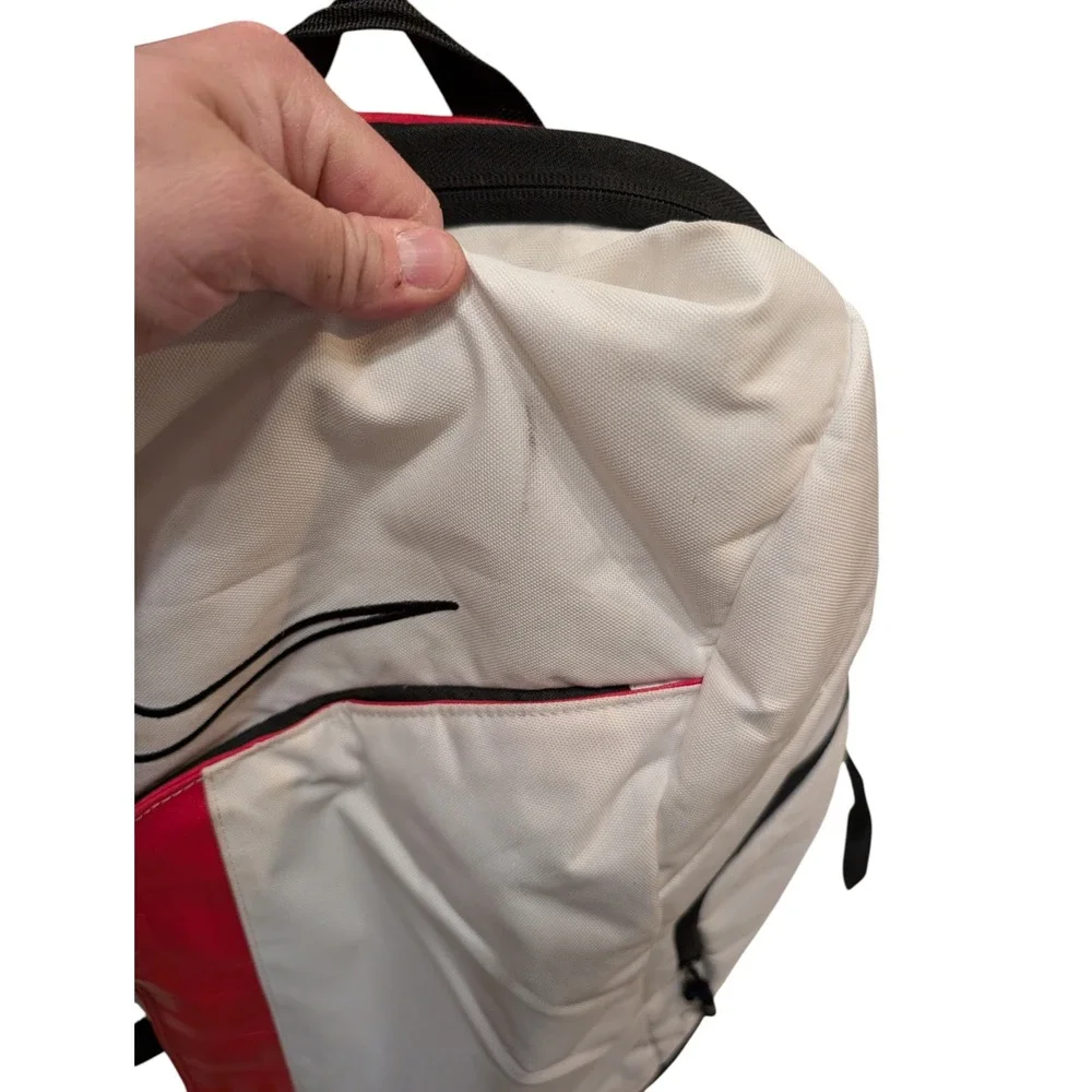 Nike Hoops Elite Pro Basketball Backpack White Black‎ Red BA5555-100